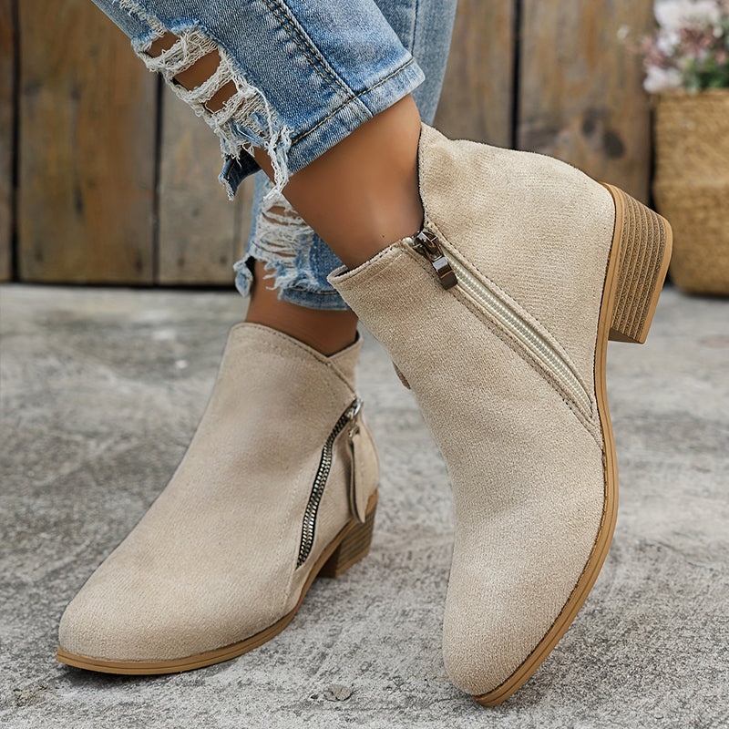 Suede ankle boots colour options