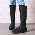 Side view of wide fit cushioned comfort boot