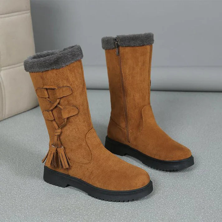 Close-up of boot upper material detail
