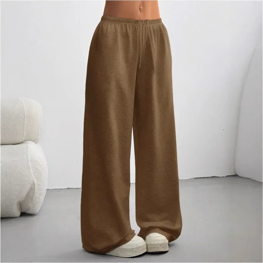 Women's wide-leg joggers front view