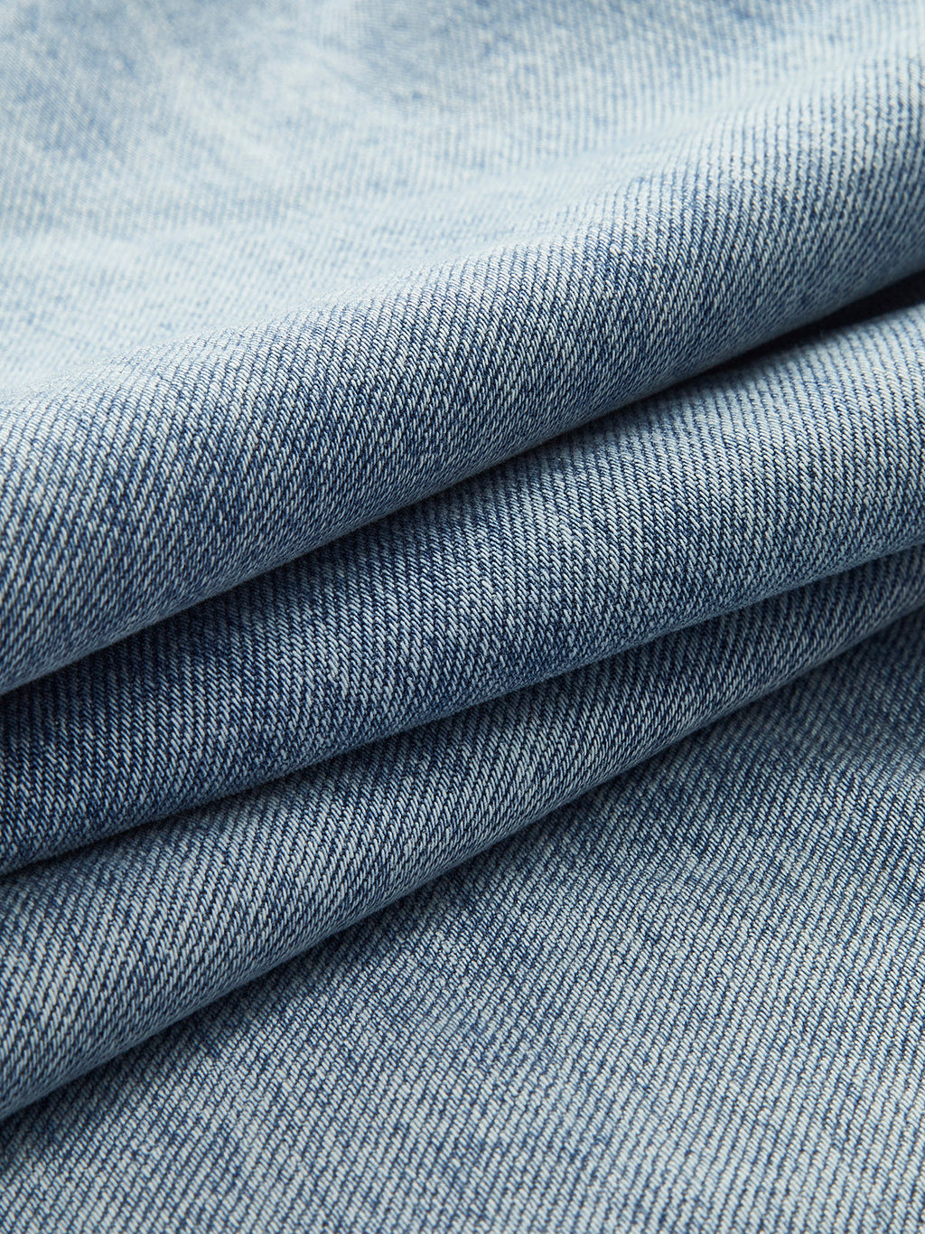 Back view of wide-leg denim jeans