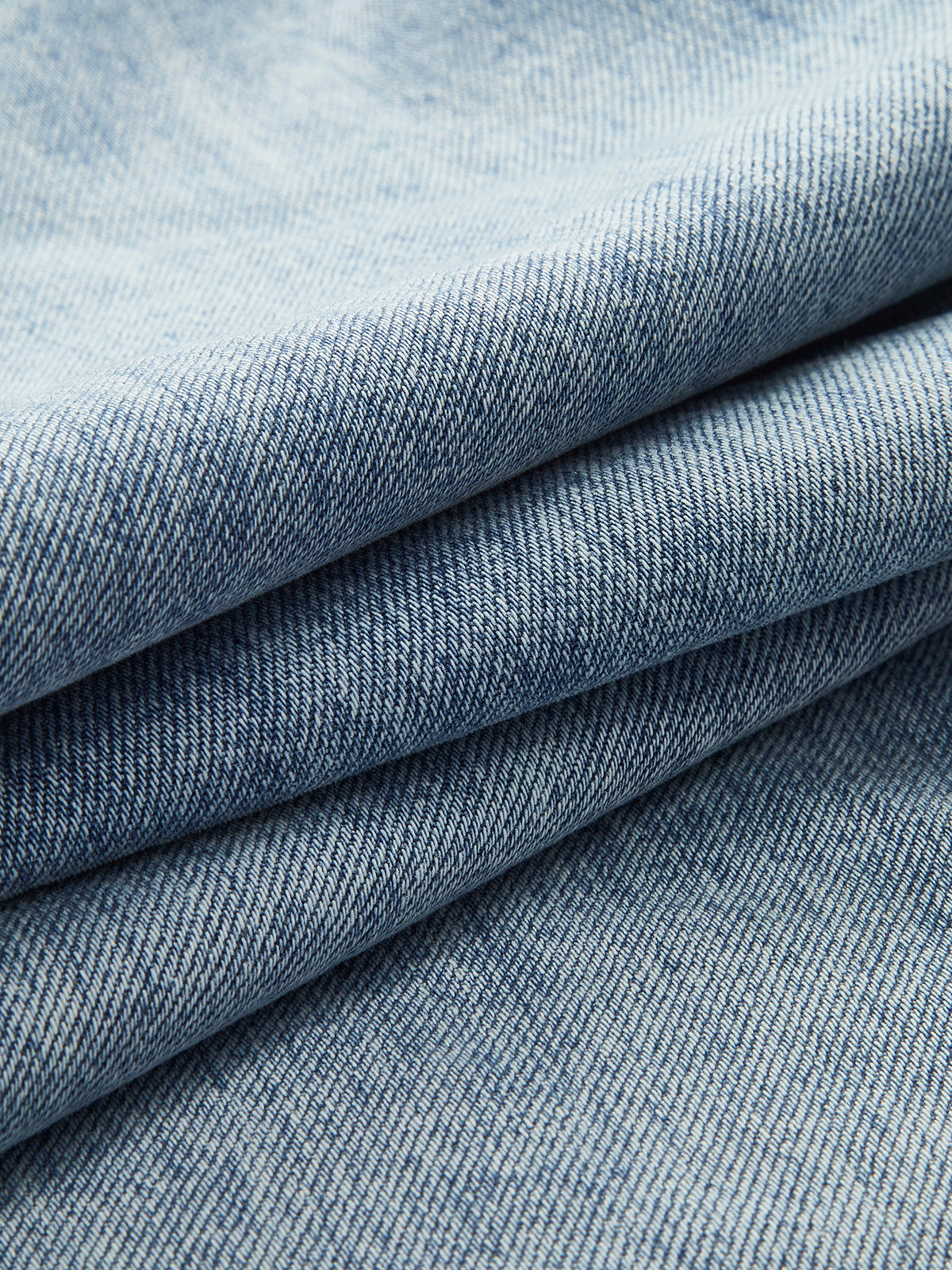 Back view of wide-leg denim jeans
