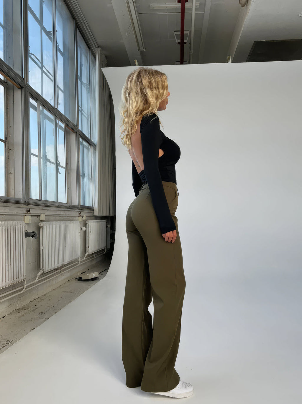 Wide-leg trousers styled outfit