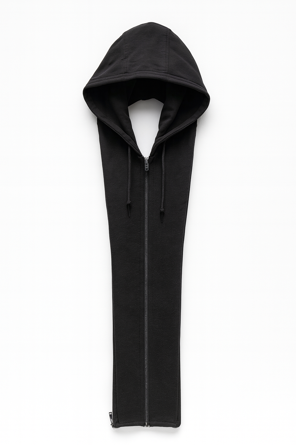 Side view of winter coat fit