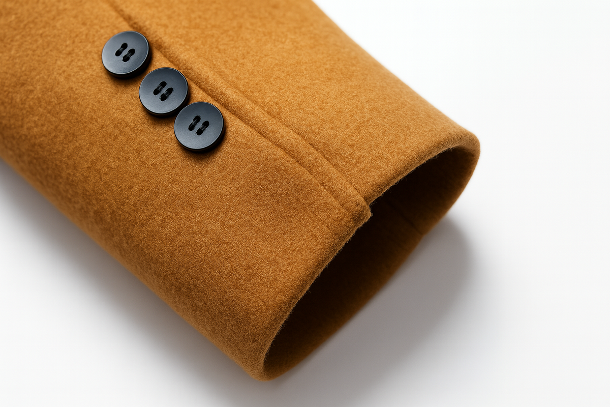 Winter coat fabric texture close-up